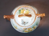 1920s Nippon - Japan Hand Painted Butterflies and Yellow Flowers Sugar Bowl - Treasure Valley Antiques & Collectibles