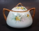 1920s Nippon - Japan Hand Painted Butterflies and Yellow Flowers Sugar Bowl - Treasure Valley Antiques & Collectibles