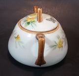 1920s Nippon - Japan Hand Painted Butterflies and Yellow Flowers Sugar Bowl - Treasure Valley Antiques & Collectibles