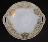 1911-1918 Nippon Morimura Japanese Hand Painted Gold Floral Decor Vegetable Serving Double Handled Dish - Treasure Valley Antiques & Collectibles