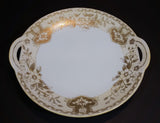 1911-1918 Nippon Morimura Japanese Hand Painted Gold Floral Decor Vegetable Serving Double Handled Dish - Treasure Valley Antiques & Collectibles