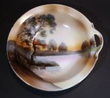Antique 1914-1921 Noritake Morimura Bros. Handpainted Japan Scenic Vegetable Serving Dish With Handle - Treasure Valley Antiques & Collectibles
