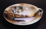 Antique 1914-1921 Noritake Morimura Bros. Handpainted Japan Scenic Vegetable Serving Dish With Handle - Treasure Valley Antiques & Collectibles
