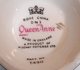1959-1964 Queen Anne Bone China Ridgway Potteries England Floral Pattern 8490 Teacup