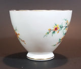 1950s Royal Vale Yellow Flowers & Ferns Bone China Teacup Gold Trim Pattern Number 6849 - Treasure Valley Antiques & Collectibles
