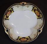 Antique 1918 Noritake Morimura Handpainted Made In Japan Candy Nut Serving Triple Handled Dish Bowl - Treasure Valley Antiques & Collectibles