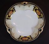 Antique 1918 Noritake Morimura Handpainted Made In Japan Candy Nut Serving Triple Handled Dish Bowl - Treasure Valley Antiques & Collectibles