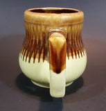 1970s Brown and Light Yellow Drip Glaze Mug Cup - Made in Taiwan - Treasure Valley Antiques & Collectibles