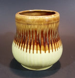 1970s Brown and Light Yellow Drip Glaze Mug Cup - Made in Taiwan - Treasure Valley Antiques & Collectibles