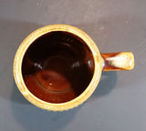 1970s Brown and Light Yellow Drip Glaze Mug Cup - Made in Taiwan - Treasure Valley Antiques & Collectibles