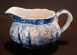 1950s Palissy England Rotherhithe Thames River Scenes Creamer Blue and White - Treasure Valley Antiques & Collectibles