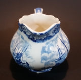 1950s Palissy England Rotherhithe Thames River Scenes Creamer Blue and White - Treasure Valley Antiques & Collectibles