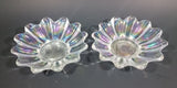 Set of 2 - 1950s Fostoria Carnival Glass Company - Ohio - Clear Rainbow Iridescent Scalloped Celestial Pattern 5 3/4" Plates - Treasure Valley Antiques & Collectibles