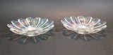 Set of 2 - 1950s Fostoria Carnival Glass Company - Ohio - Clear Rainbow Iridescent Scalloped Celestial Pattern 5 3/4" Plates - Treasure Valley Antiques & Collectibles