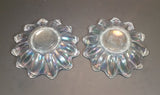 Set of 2 - 1950s Fostoria Carnival Glass Company - Ohio - Clear Rainbow Iridescent Scalloped Celestial Pattern 5 3/4" Plates - Treasure Valley Antiques & Collectibles