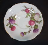 1950s Queen Anne Fine Bone China England Scottish "Dundee Thistle" Pink and Purple Floral Teacup Saucer - Treasure Valley Antiques & Collectibles