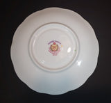 1950s Queen Anne Fine Bone China England Scottish "Dundee Thistle" Pink and Purple Floral Teacup Saucer