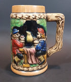 1950s Gift Craft Japan Bavarian Friends Sharing a Pitcher of Beer Porcelain Stein Numbered 384 - Treasure Valley Antiques & Collectibles