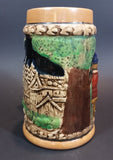 1950s Gift Craft Japan Bavarian Friends Sharing a Pitcher of Beer Porcelain Stein Numbered 384 - Treasure Valley Antiques & Collectibles