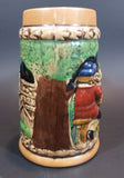 1950s Gift Craft Japan Bavarian Friends Sharing a Pitcher of Beer Porcelain Stein Numbered 384 - Treasure Valley Antiques & Collectibles