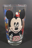 1980s Anchor Hocking Disney Mickey Mouse Minnie Mouse Donald Duck Clear Glass 4 1/2" Juice Cup - Treasure Valley Antiques & Collectibles