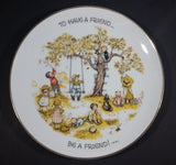 1973 Holly Hobbie Table Talk "To have a friend..." "Be a friend!" 8 "Plate, 6" Bowl, and 3 1/8" Cup 3 Piece Set - Treasure Valley Antiques & Collectibles