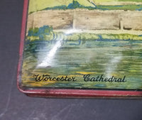 1940s "Blue Bird" Toffee Worcester Cathedral Tin - Harry Vincent Ltd. Hunnington Worcestershire England - Treasure Valley Antiques & Collectibles