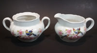 Vintage 1940s PK Unity Germany Birds of Paradise Creamer and Sugar Bowl without Lid - Numbered - Treasure Valley Antiques & Collectibles