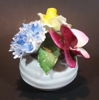 1950s Radnor Bone China Mixed Floral Magenta Blue Yellow Bone China Bouquet - Treasure Valley Antiques & Collectibles