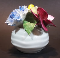 1950s Radnor Bone China Mixed Floral Magenta Blue Yellow Bone China Bouquet - Treasure Valley Antiques & Collectibles