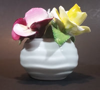 1950s Radnor Bone China Mixed Floral Magenta Blue Yellow Bone China Bouquet - Treasure Valley Antiques & Collectibles