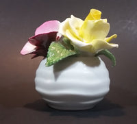 1950s Radnor Bone China Mixed Floral Magenta Blue Yellow Bone China Bouquet - Treasure Valley Antiques & Collectibles