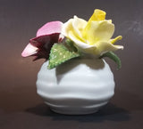 1950s Radnor Bone China Mixed Floral Magenta Blue Yellow Bone China Bouquet - Treasure Valley Antiques & Collectibles