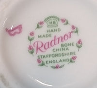1950s Radnor Bone China Mixed Floral Magenta Blue Yellow Bone China Bouquet - Treasure Valley Antiques & Collectibles