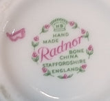 1950s Radnor Bone China Mixed Floral Magenta Blue Yellow Bone China Bouquet - Treasure Valley Antiques & Collectibles