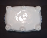 Delft Blue Style Footed Trinket Dish with Windmill and Flower Decor - Treasure Valley Antiques & Collectibles