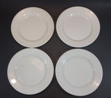 Rare Set of 4 White Medalta Hotel China 9 1/4" Plates  (3x 1937-1943) (1x Vitrified 1937-1949) - Treasure Valley Antiques & Collectibles