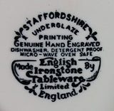 1970-1973 Staffordshire "English Ironstone Tableware Limited" Dickens Blue 20 Piece Dinnerware Set - Treasure Valley Antiques & Collectibles