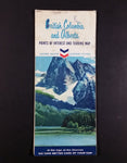 1964 Chevron Gasolines British Columbia and Alberta Points of Interest and Touring Map - With Alaska - Treasure Valley Antiques & Collectibles