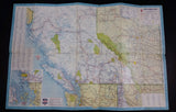 1964 Chevron Gasolines British Columbia and Alberta Points of Interest and Touring Map - With Alaska - Treasure Valley Antiques & Collectibles