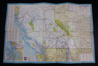 1964 Chevron Gasolines British Columbia and Alberta Points of Interest and Touring Map - With Alaska - Treasure Valley Antiques & Collectibles
