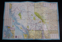 1964 Chevron Gasolines British Columbia and Alberta Points of Interest and Touring Map - With Alaska - Treasure Valley Antiques & Collectibles