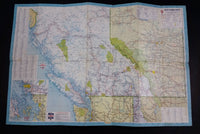 1964 Chevron Gasolines British Columbia and Alberta Points of Interest and Touring Map - With Alaska - Treasure Valley Antiques & Collectibles