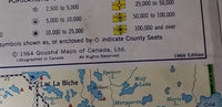 1964 Chevron Gasolines British Columbia and Alberta Points of Interest and Touring Map - With Alaska - Treasure Valley Antiques & Collectibles