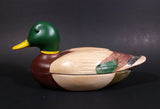 1978 Avon Mallard Duck Lidded Ceramic Organizer Handcrafted in Brazil - Treasure Valley Antiques & Collectibles