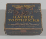 Rare Vintage Kaybee unique flat-style toothpicks Box - Keenan Woodenware - Box is Full - Treasure Valley Antiques & Collectibles