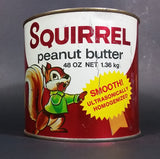 Vintage 1970s Squirrel Peanut Butter 48 oz Net 1.36kg Tin Can No Lid - Treasure Valley Antiques & Collectibles