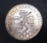 1968 Mexico Olympics 25 Pesos Silver .720 Ley Coin - Treasure Valley Antiques & Collectibles