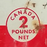 1940s Sasco Honey 2 Lb Tin Pail FULL UNOPENED - Saskatchewan Honey Company Tisdale, Saskatchewan - Treasure Valley Antiques & Collectibles