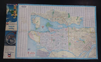 1966 Chevron Vancouver & Victoria Map - Celebrating British Columbia and Canada Centenaries 1966-1967 - Treasure Valley Antiques & Collectibles